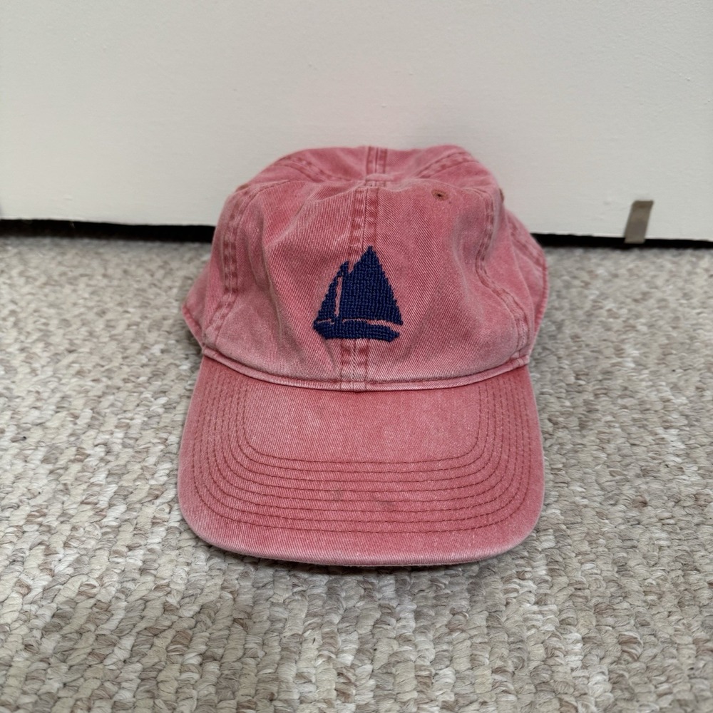 Rare Smathers & Branson with Murray's Toggery Shop Sailboat Needlepoint Hat Cap